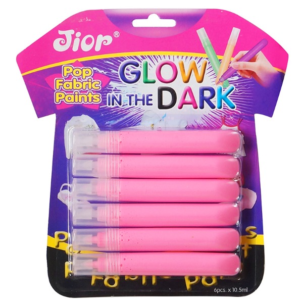 페인트 펜 분홍색 (GLOW DARK 페브릭용 야광발색 야광펜) 1색*10.5ml