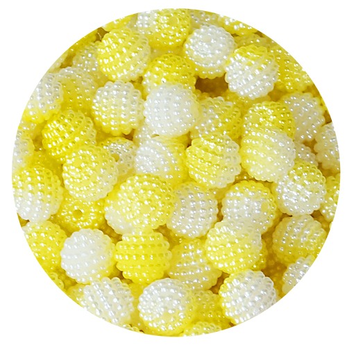 20 오도독 진주구슬 [2톤 노랑 흰색]11 1cm 500g
